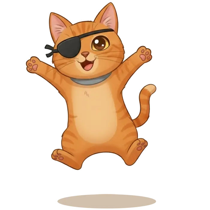 Portrait du chat Hiver en plein saut.