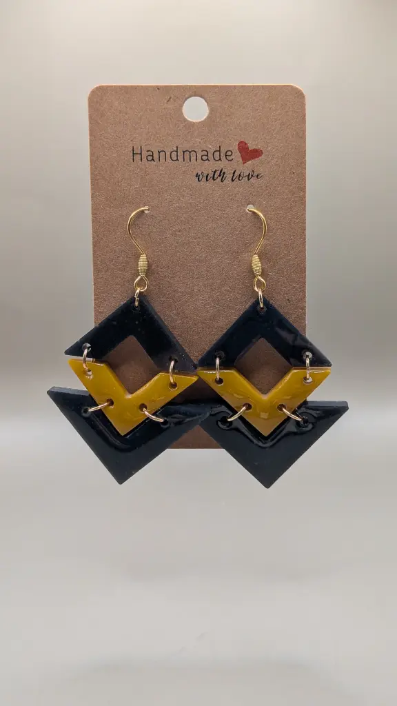 Boucle d'oreille - Origami - Crépuscule 2.webp
